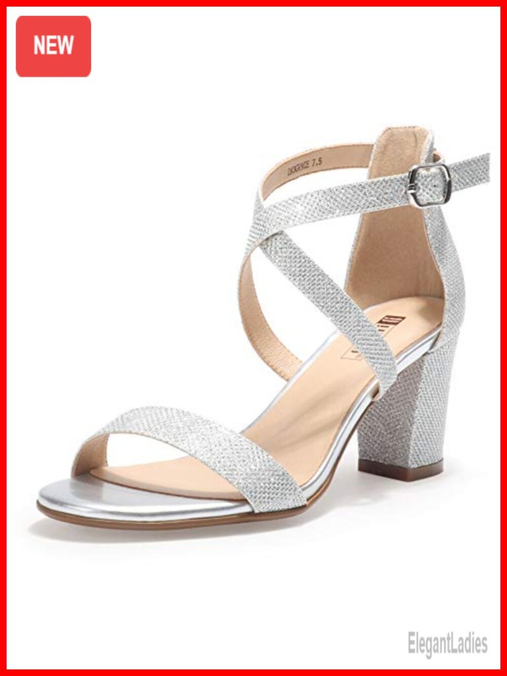 Women's Strappy Chunky Block Heel Open Toe Heeled Sandals